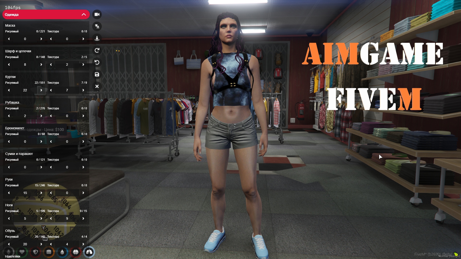 Создание персонажа на RU сервере GTA 5 FiveM AIMGAME