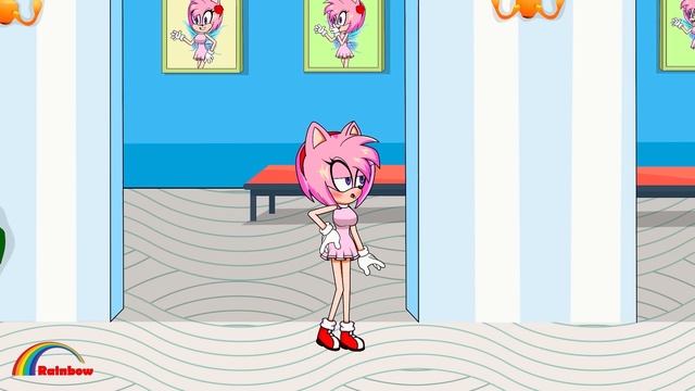 The First Time Mermaid Amy Fell In Love Sonic | Sonic The Hedgehog 2 Animation | Rainbow Cartoons