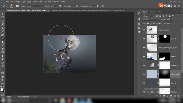 THE WOLF || Photoshop Manipulation Tutorial || Dark & Creative Moon Light || Ds Works #photoshop