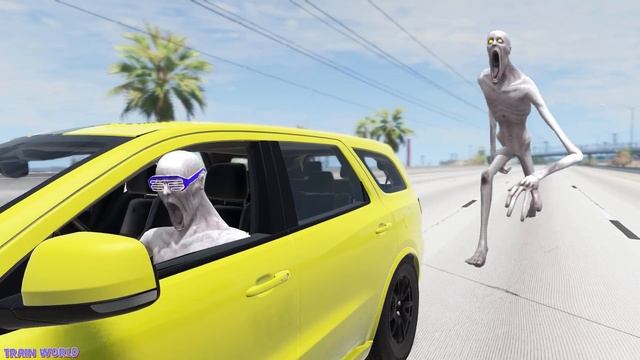 Escape From The Shy Guy SCP-096 - Beamng Drive  TrainWorld 22