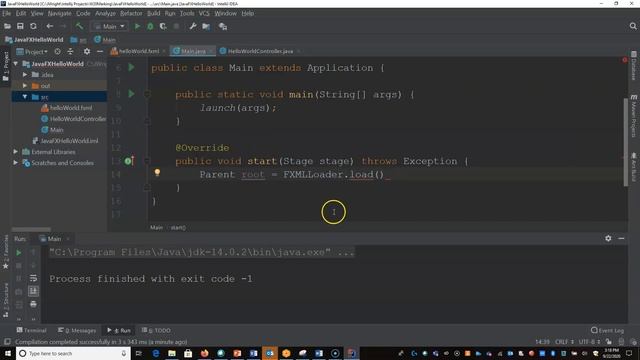 HelloWorld In JavaFX