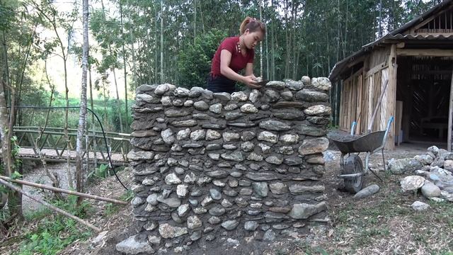 Technique Building Bathroom With Stone And Cement, Build Free Farm / Hoa Thiên Lý Build Life