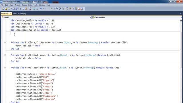 How To Create Currency Converter Systems In Visual Basic.Net