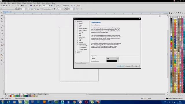 Corel Draw Dersleri Arayüz Koyulaştırma Ve Buton Değişiklik Ayarları