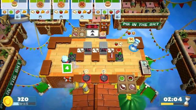 [Overcooked 2] Level 6-4 (3 Stars) ► Score: 676 / 580 ♦ Co-Op Mode (3 Players) ★ Gameplay ║#35║