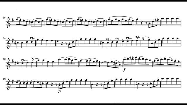 W.A.Mozart RONDO From Eine Kleine Nachtmusik- Accompaniment For Flute/Violine