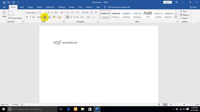 How To Equation In Ms Word-2020