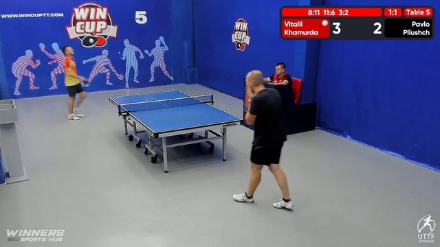 11:00 Хамурда Виталий  2-3 Плющ Павел     стол 5  ЮГ-2  08.08.22