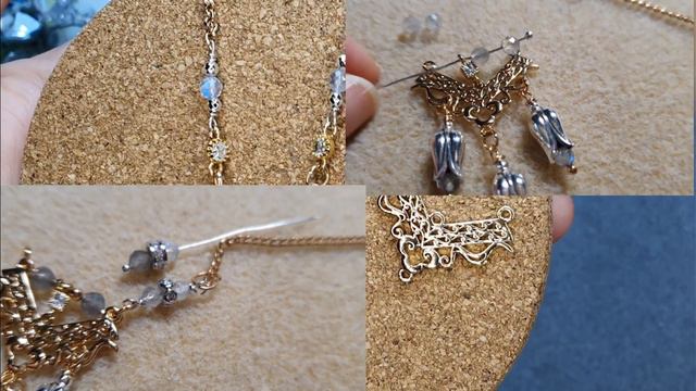 ⚜Цепочки с подвесками: жемчуг, лабрадор