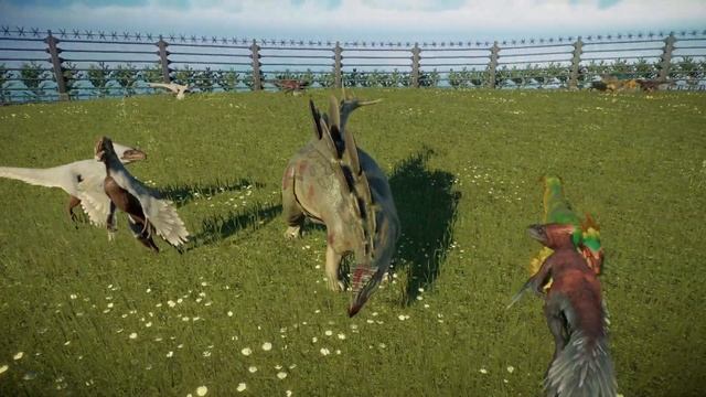 33 Pyroraptors - Hunting Herbivore Dinosaur In Larg Pack | Jurassic World Evolution 2