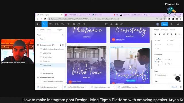 Weekend Tech Talk Series | How To Make Instagram Post Design Using Figma Platform
