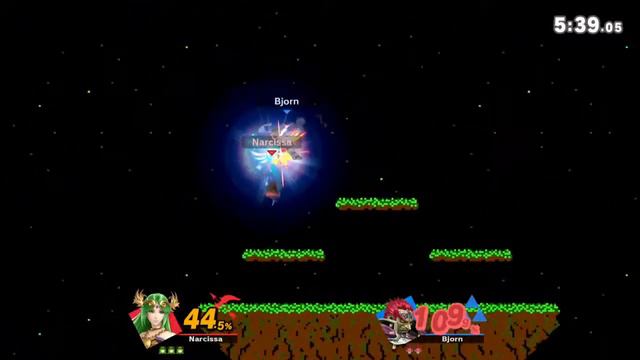 Narcissa (Palutena) Vs Bjorn (Ganondorf)