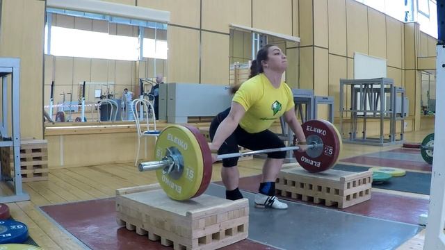 Evstyukhina Nadi - Snatch From Blocks / Рывок с плинтов