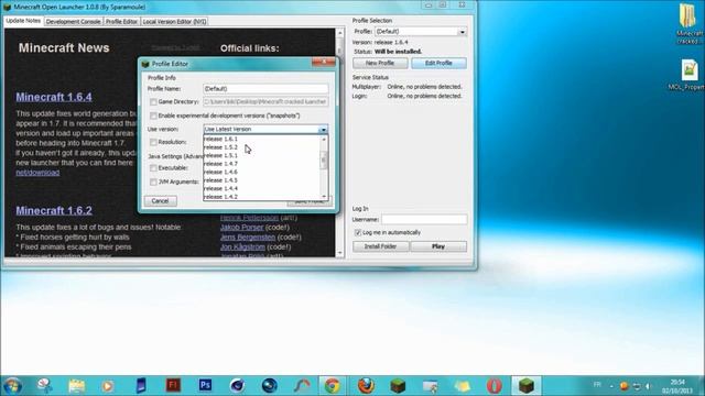 How To Download Minecraft 1.6.2 / 1.6.4 Cracked Launcher