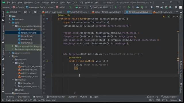 Design And Develop Forget Password In Android Using SQlite