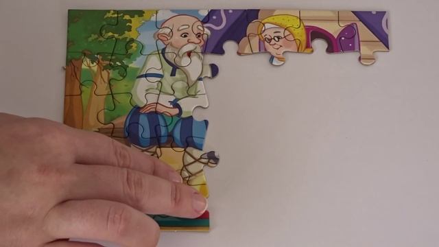 Собираем пазл для детей по мотивам сказки 