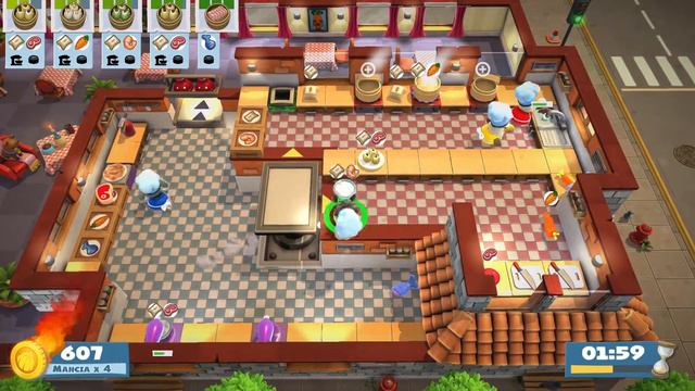 (outdated) Overcooked 2. Story Kevin 3 | 4 Players Online Coop 4 Stars | Score: 1707