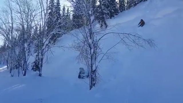 Легкое падение кувырок на снегоходе Brp