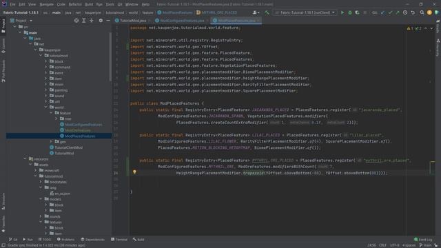 Minecraft 1.18.2 Fabric Modding | ORE GENERATION