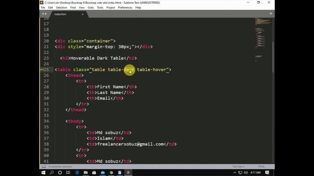 How To Design A Table And Buttons Using Bootstrap Part5 FreelancerSobuz2020