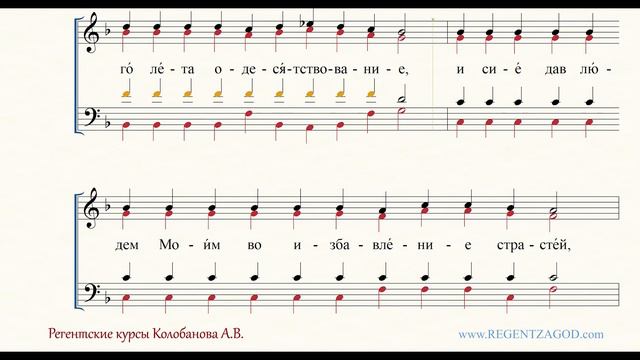 Глас 8, песнь 2, ирмос: 