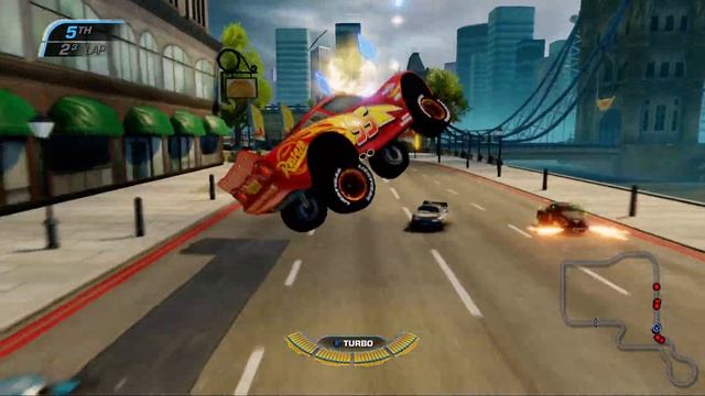 Cars 3: Driven To Win - Walkthrough 54 - Battle Race, London's Buckingham Sprint