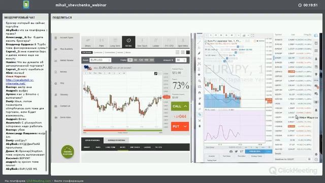 Вебинар по бинарным опционам: 2017-01-17. Торги в реальном времени!