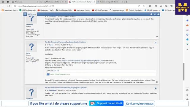 Fix No Preview Thumbnails Issue in FreeCAD  FreeCAD Fix  Mechnexus 