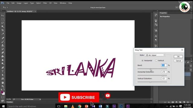 How To Wrap Text Using Wrap Tool In Photoshop Cc