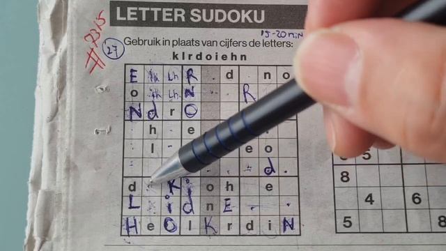 (#7315) Friday. ? Letter Sudoku Puzzle. Bonus Extra Edition. 10-20-2023 Extra Part 1 Of 3