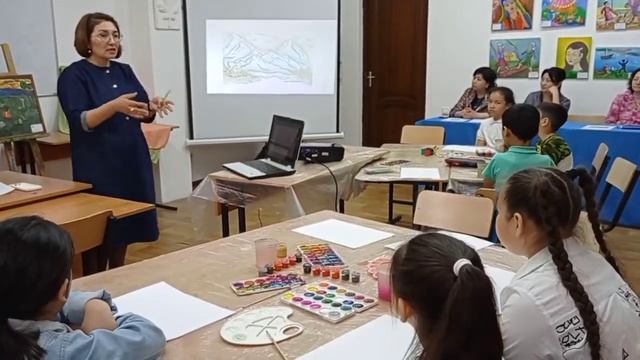 Открытый урок. Тема: Пейзаж. Практическая работа по композиции картины