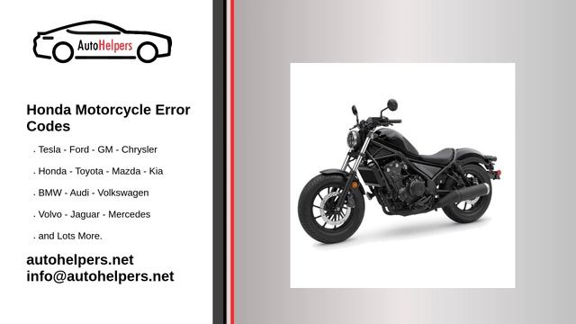 Honda Motorcycle Error Codes