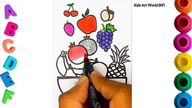 HOW TO DRAW FRUITS For Kids | Fresh Fruits Drawing