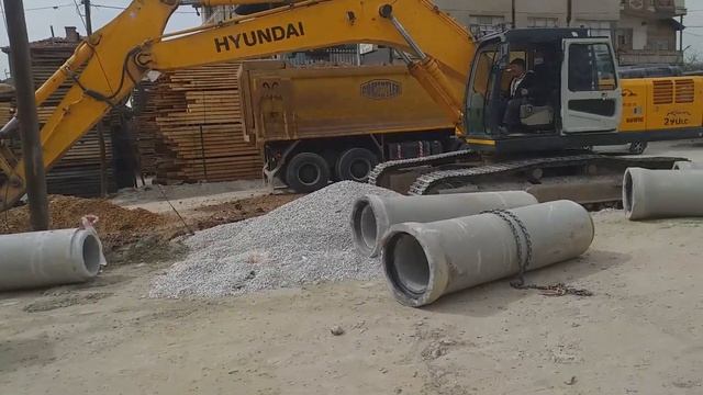 HYUNDAI 290 LC 7A HAFRİYAT YÜKLÜYOR ALT YAPI CALISMASI #3