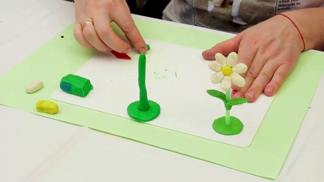 РОМАШКА лепка из пластилина