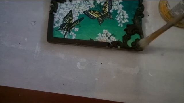 Как состарить рамочку на картине...