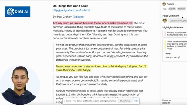 Glasp For Social Web Highlights & Youtube Summary | Artificial Intelligence | Digi AI.