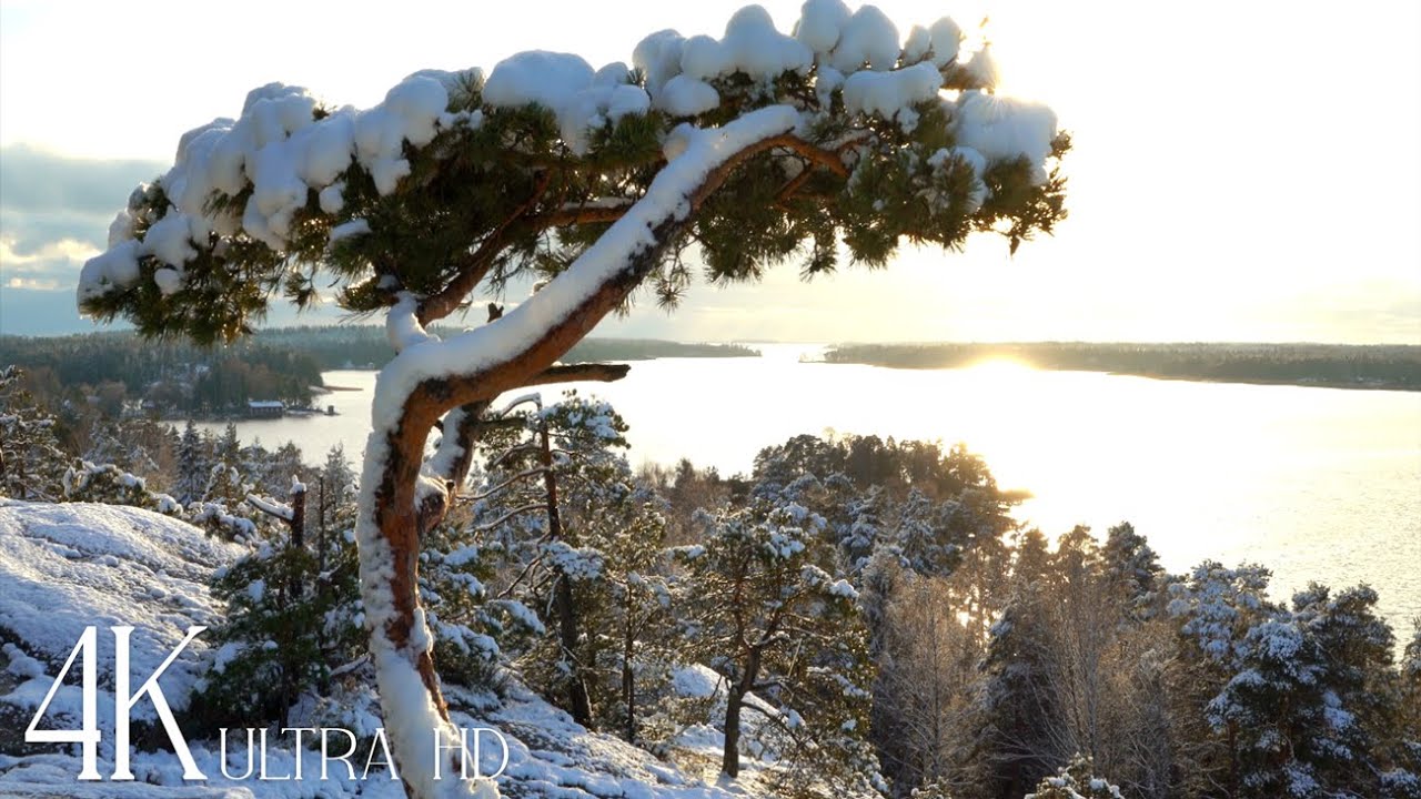 Finland Beautiful Places In Europe Beautiful Piano Music | 4K Nature Relaxation Film