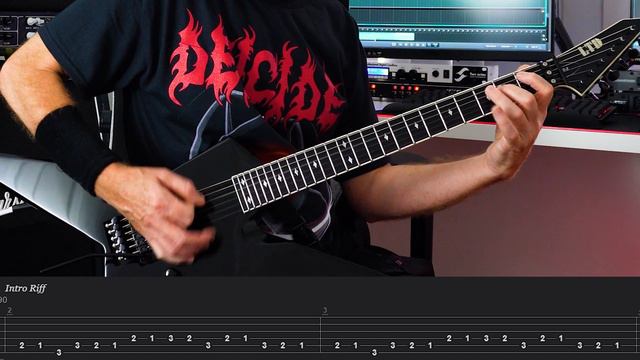 DEICIDE LUNATIC OF GODS CREATION Eb STANDARD TUNING - INTRO RIFF WITH TABS