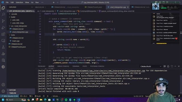 Acing A C++ Coding Challenge:  Command Interpreter