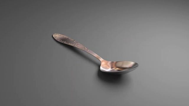 Чайная ложка из нержавейки 3D модель