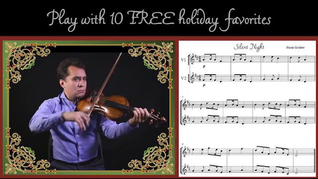 Silent Night 2nd Violin Solo, Accompaniment, Violin Duet + Sheet Music, Play Along Videos