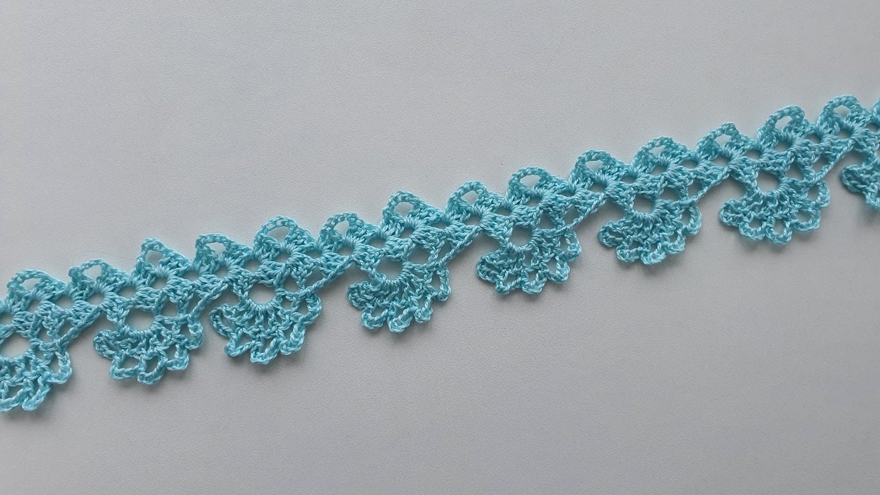 Вязание ЛЕНТОЧНОГО КРУЖЕВА крючком. Вязание крючком / Crochet Lace Ribbon