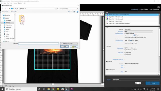 Garment Creator Level 2 - Print Settings | AA Print Supply