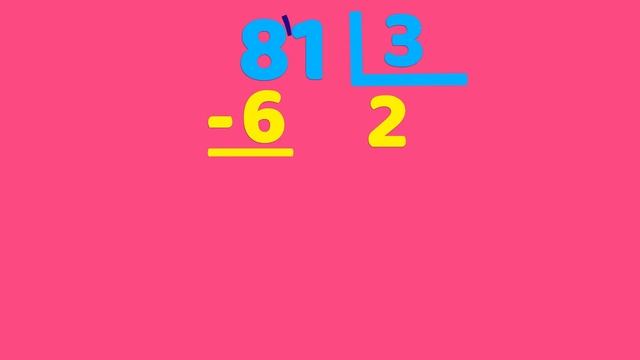 COMO CALCULAR 81 DIVIDIDOS POR 3? Dividir 81 por 3