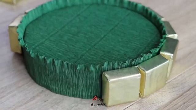 Подарок мужчине на 23 февраля своими руками. DIY. Торт из конфет подробный мастер-класс.