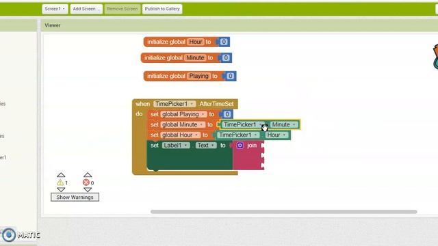 Alarm App In MIT App Inventor