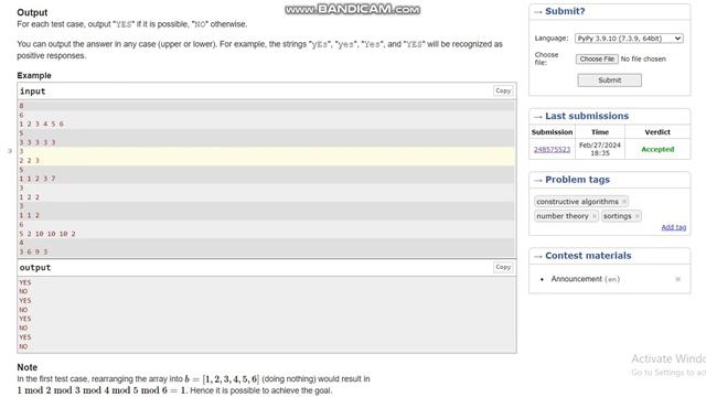 D. Turtle Tenacity: Continual Mods (Codeforces Round 929 (Div. 3) )