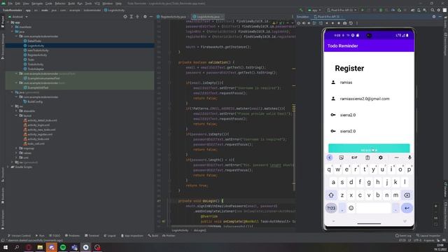 Login Registrierung Demo Android Studio Java