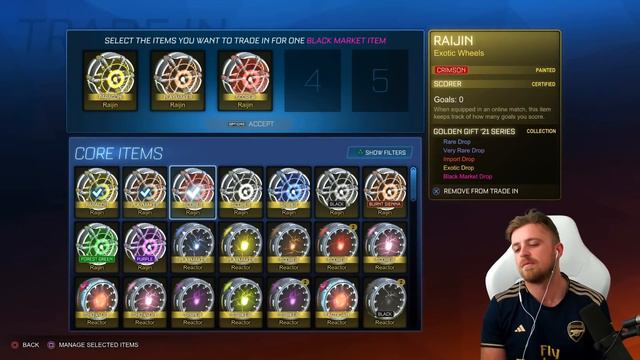 *MAINFRAME WORLD RECORD* I MANAGED THREE INSANE BLACK MARKET TRADE UPS IN A ROW IN ROCKET LEAGUE!